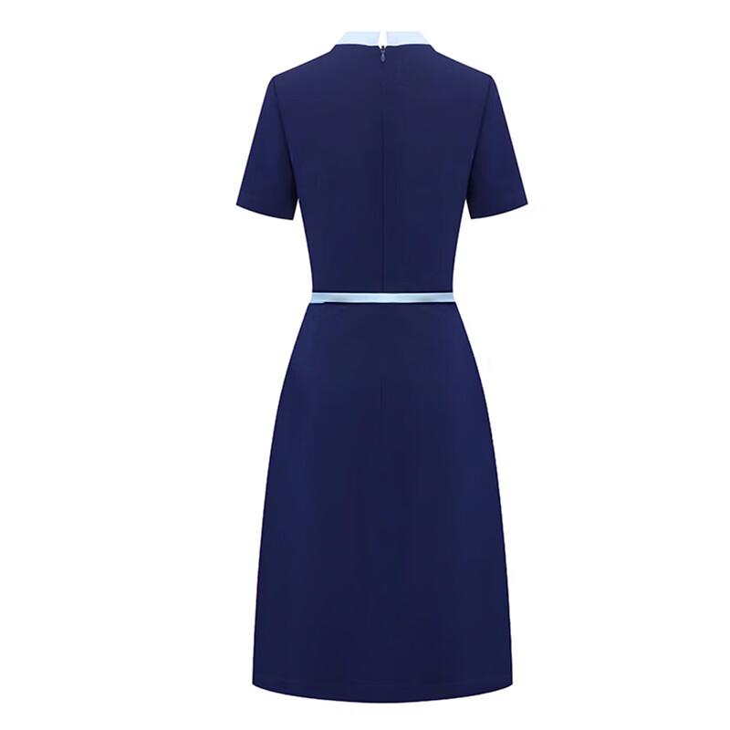 Elegant Professional Short-Sleeve A-Line Dress