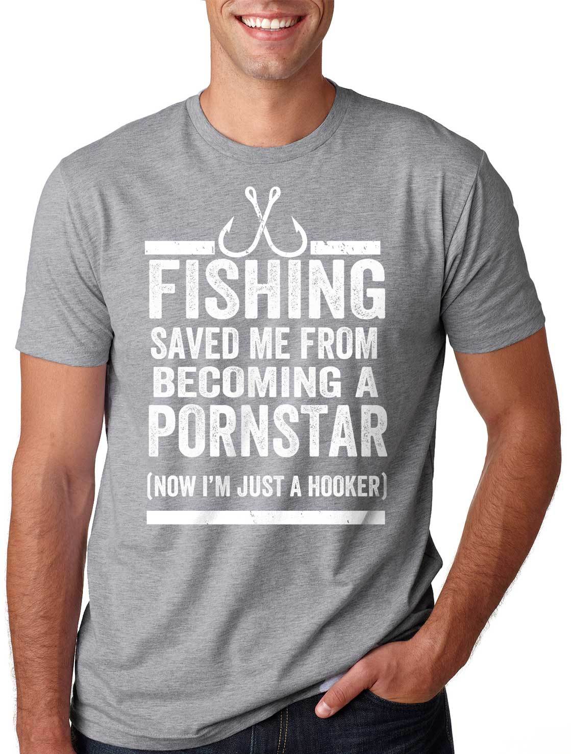 Fishing Pornstar Funny T-shirt Gift for Boyfriend Fishing Hobby Birthday Gift 4XL