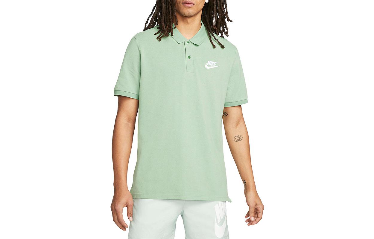 Nike Polo Shirts Men s Green Polo Collar Moderate Straight Fit CN8765-006 XL