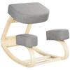 Kneeling Chair, Ergonomic Seat Stool, Upholstered Stool for Healthy Sitting Posture, Birch Wood, 120 Kg Load Capacity, Grey