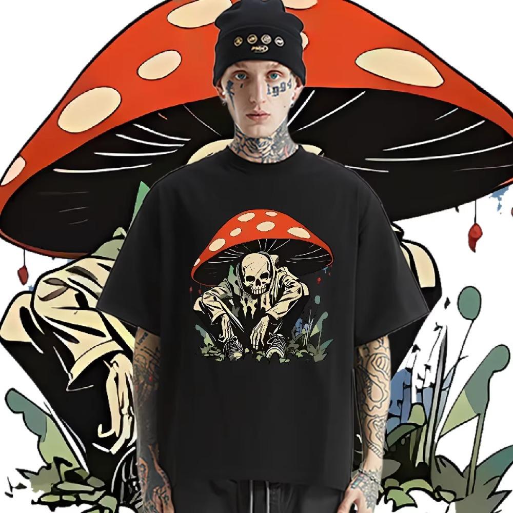 2024 Big Size Loose Round Neck Harajuku Tshirt Men Graphic XXXL Shirt  European  All-Season Wear Hot Sale Quick-Drying Tee