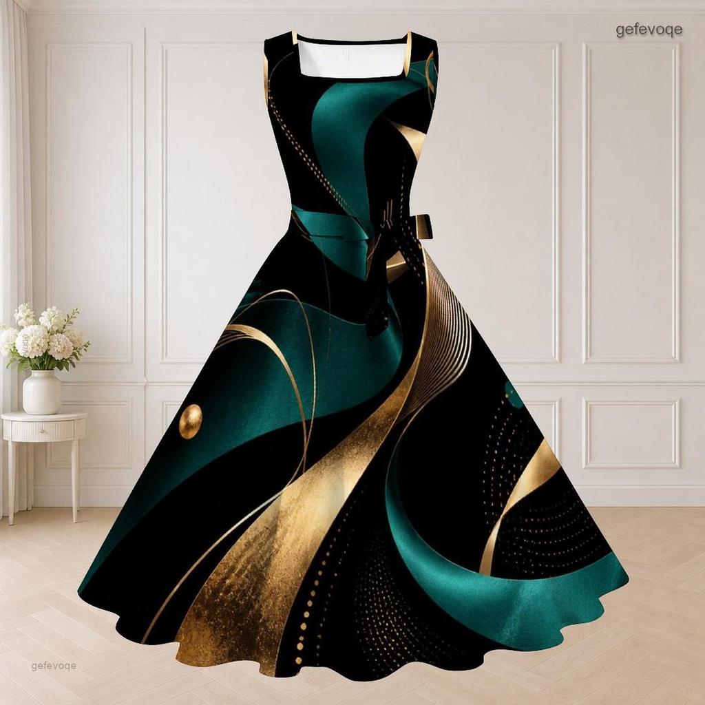 Women Plus Size Two Piece Outfit Halloween Print Sleeveless Square Neck Tie Waist Flared Dress Short Sleeve Cropped Shrug