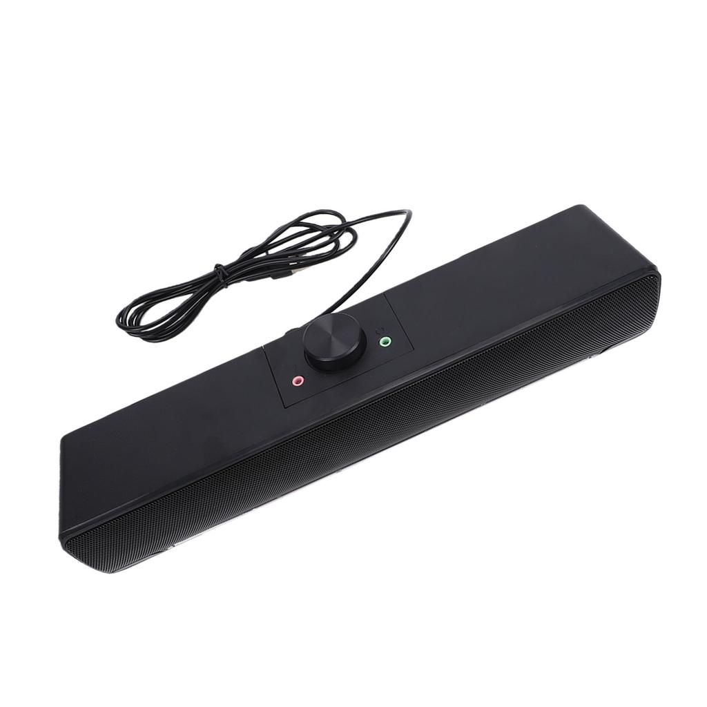 Computer Speaker Bluetooth 5.0 USB Powered HiFi Stereo Desktop Speaker with Dynamic RGB Lighting Rotary Knob Volume