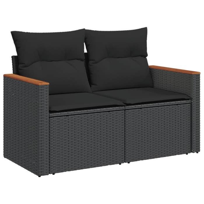 VidaXL Garden Lounge Set with Cushions 5 Pcs, Patio Sofas, Patio Furniture Set, Outdoor Furniture, Black 3225971