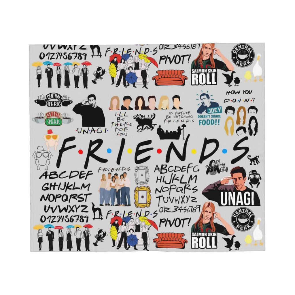 Friends TV Show American Blanket Cartoon Central Perk Flannel Throw Blankets Bedding Couch Personalised Soft Warm Bedspreads