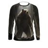Camiseta informal de manga larga con cuello redondo y estampado para hombre, otoño e invierno