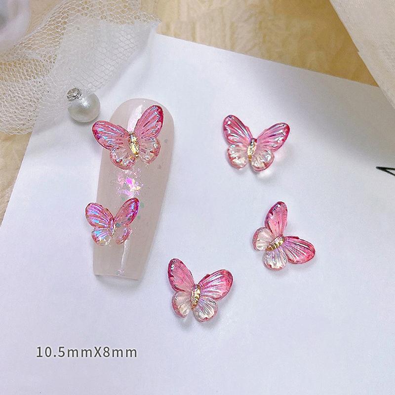 30Pcs 3D Aurora Colorful Butterfly Nail Art Charm Nail Art Decoration Diy Nail Jewelry For Nails Art Accessories