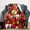 1pc Flash Speedster Flannel Throw Blanket Lightweight Soft Warm All Season Blanket for Sofa, Bed, Travel, Camping L1024214