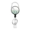 Flower Butterfly Chrysanthemum Doctor ID Badge Clip Lanyards Holder Porta Credencial  Reel Nurse Retractable Keychain Wholesale