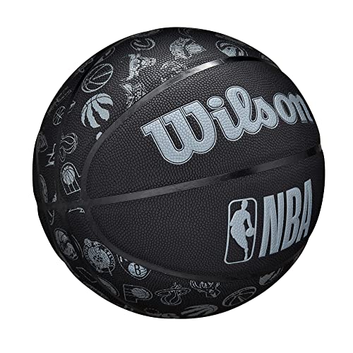 Wilson Men's NBA ALL TEAM BSKT Basketball (Size 7, NBA All Team) WZ4029401XB7, Size 7/Diameter: Approx. 24.5cm, Black