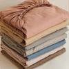 Fitted Bed Sheets Solid Non-slip Simple Bedroom Queen Size Washed Comfortable Tender Durable Antibacterial Modern Mattress Cover