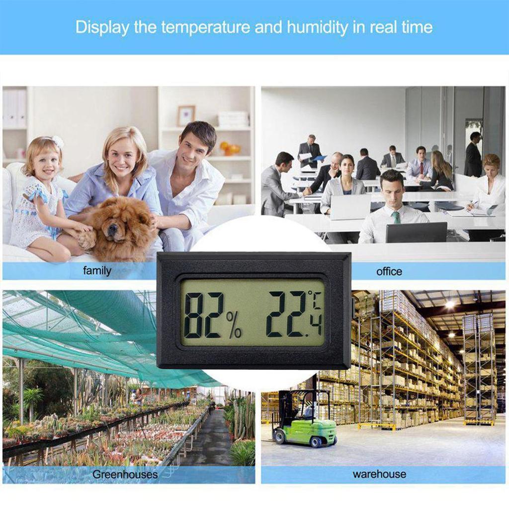Mini Digital LCD Display Indoor Convenient Temperature Sensor Humidity Meter Gauge Thermometer Hygrometer Gauge