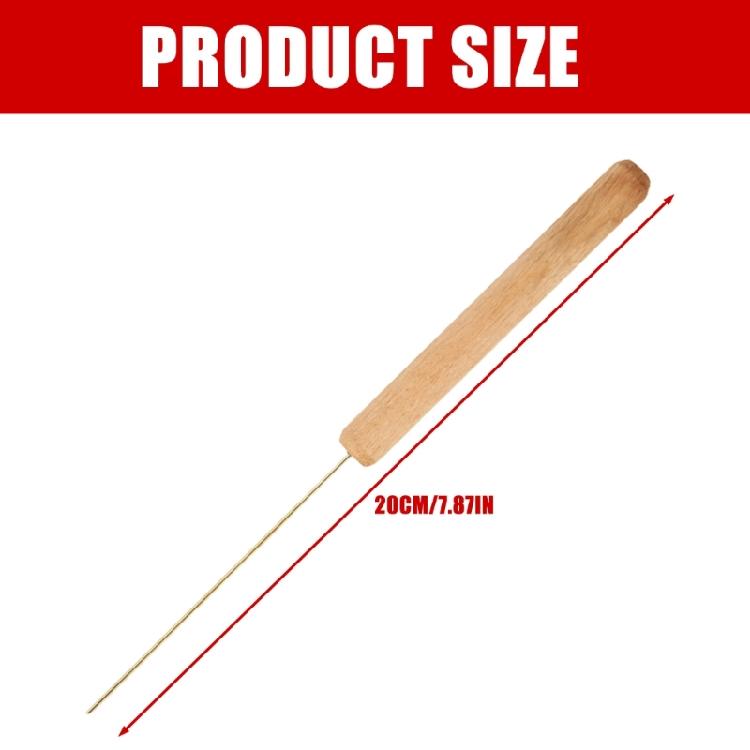 Portable Baits Needle Rigging Efficient Baiting Device with Wooden Handle for Freshwater & Saltwater Fishing