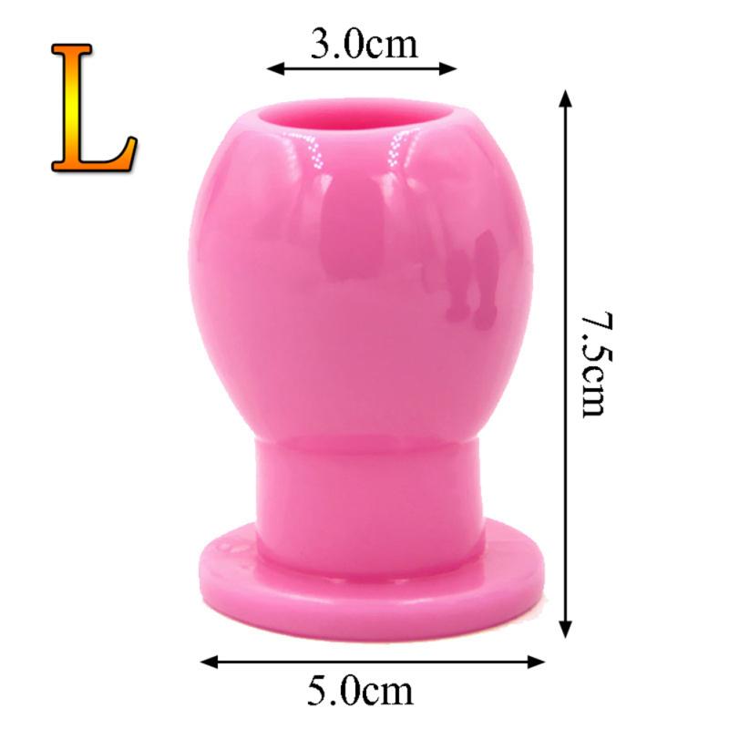 Flexible Glue Hollow Anal  Plug Massager Dilator Erotic Intimate Adult Sex Toys Masturbation