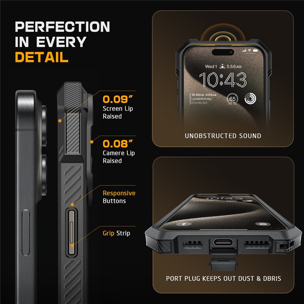 Supcase Ub Grip Mag Magsafe Iphone 16 Schwarz