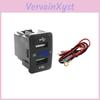 Car Usb 12v Dual 24v Charger Quick Charge 42a Auto Adapter Sockets Voltage Display For Toyota Corolla