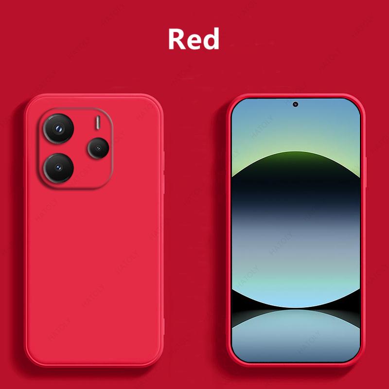Liquid Silicone Phone Case For Xiaomi Redmi Note 14 5G Case Cover Shockproof Funda Back Cover For Redmi Note 14 5G Global
