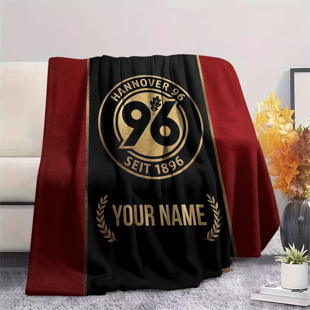 Custom Name Hannover 96 Flannel Blanket, High quality Comfortable for All Seasons, Home Decor, Warmth and Comfort