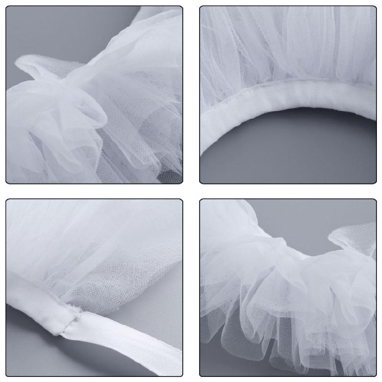 Vintage Detachable Collar Multilayered Mesh Collar for  Colonial Outfit Lace Jabot Collar Cosplay Costume Neckwear