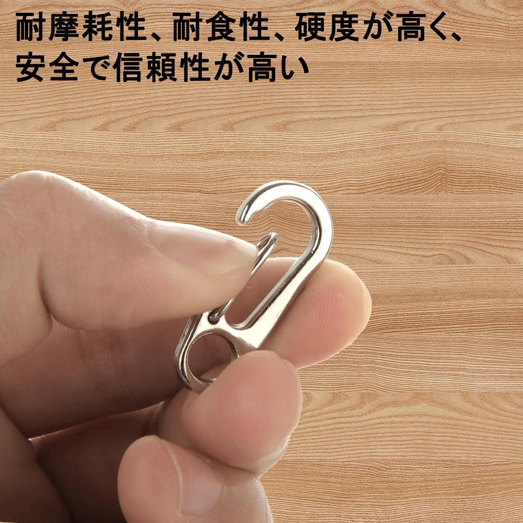 Yanuki Set of Small Carabiners with Stainless Steel Snap and Multifunctional for Travel 50-Piece 3.2cm Hooks, Lightweight, Durable, Stylish,