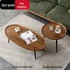 Nordic Modern Folding Round Side Table - Compact Tea & Coffee Table for Living Room and Small Spaces