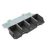 Plastic Screw Organizer Box With 4 Compartments Portable Tool Parts Storage Bin With Lid For Hardware Small Parts Display