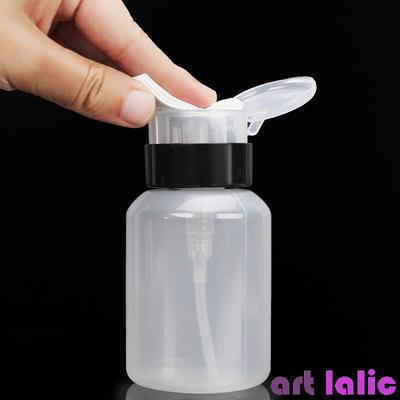 220ml Refillable Bottles Pump Dispenser Nail Art Polish Gel Remover Cleaner Empty Acetone Liquid Bottle Makeup Tools