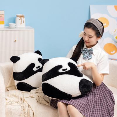 Almofada de Costas Panda Brinquedo de Pelúcia Boneca Panda Preto e Branco Boneca Panda Almofada de Casa Almofada Boneca Muppet