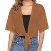 Summer Fashion Short Sleeve Women Shirt V Neck Solid Color Chiffon Blouse Casual Loose Simple Elegant Short Tops Women's Clothing