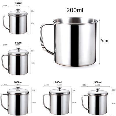 Aço inoxidável água leite café xícara de chá caneca acampamento casa viagem tumbler