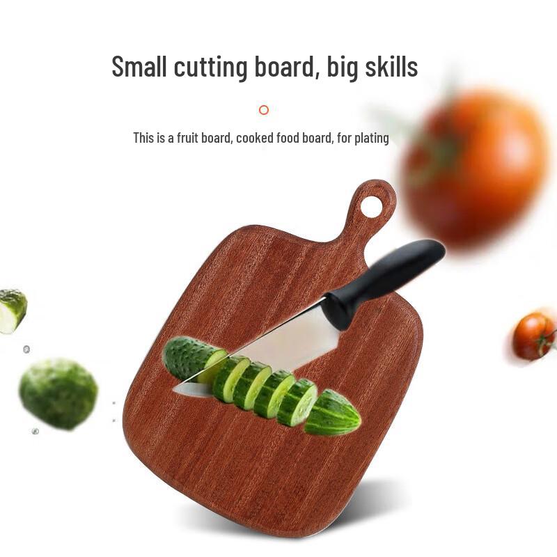 Ebony Wood Long Handle Serving Tray