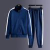 Autumn Winter Men's Sport Suit Trendy Brand Casual Cardigan Sweatshirt Fleece-lined Sports Wear