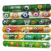 12Pcs Soccer Glove Pattern Slap Bracelets Kids Wristband Football Snap Bracelet