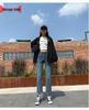 Women's Retro High-Waist Elastic Straight Jeans - Autumn 2021 Collection