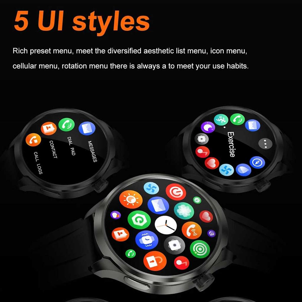 For Huawei 1.85-inch Smart Watch Men Sport Waterproof Fitness Heart Rate Watches Compass Track NFC Bluetooth Call Smartwatch
