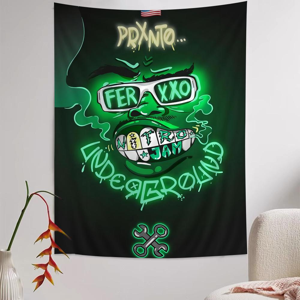 Ferxxo Feid Tapestry Art Printing Art Science Fiction Room Home Decor Home Decor