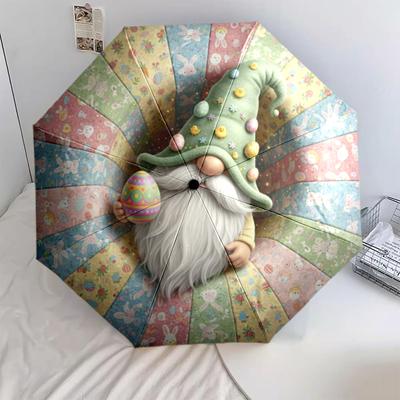 1 Guarda-chuva Automático Dobrável - Padrão de Desenho Animado, Design Portátil e Dobrável com 8 Varetas, Presentes de Natal e Aniversário