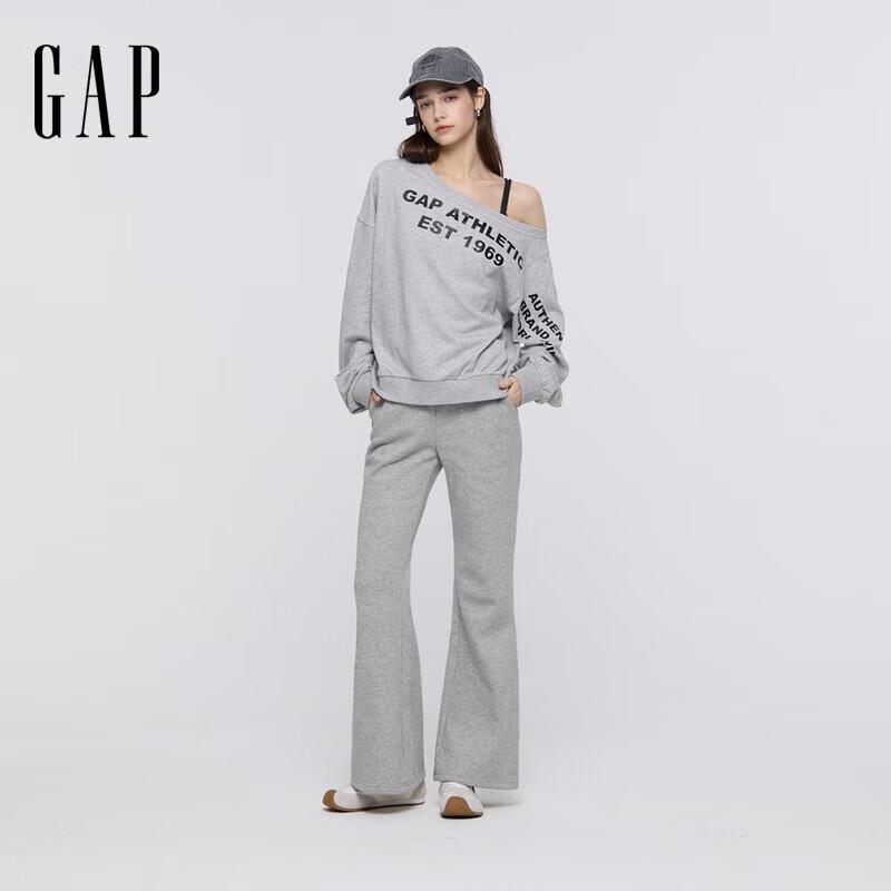 Gap Women's Embroidered Logo Fleece Flare Sweatpants