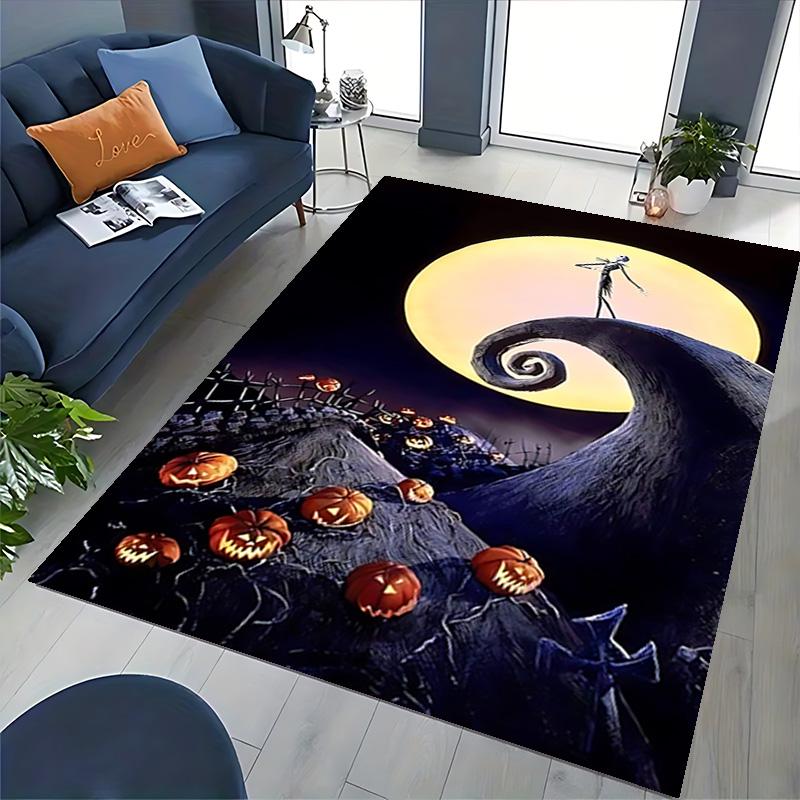 1pc Nightmare Before Christmas Carpet for Playroom Bedroom Living Room Sofa Home Decor,Game Area Rug Non-slip Floor Mat. D7280129