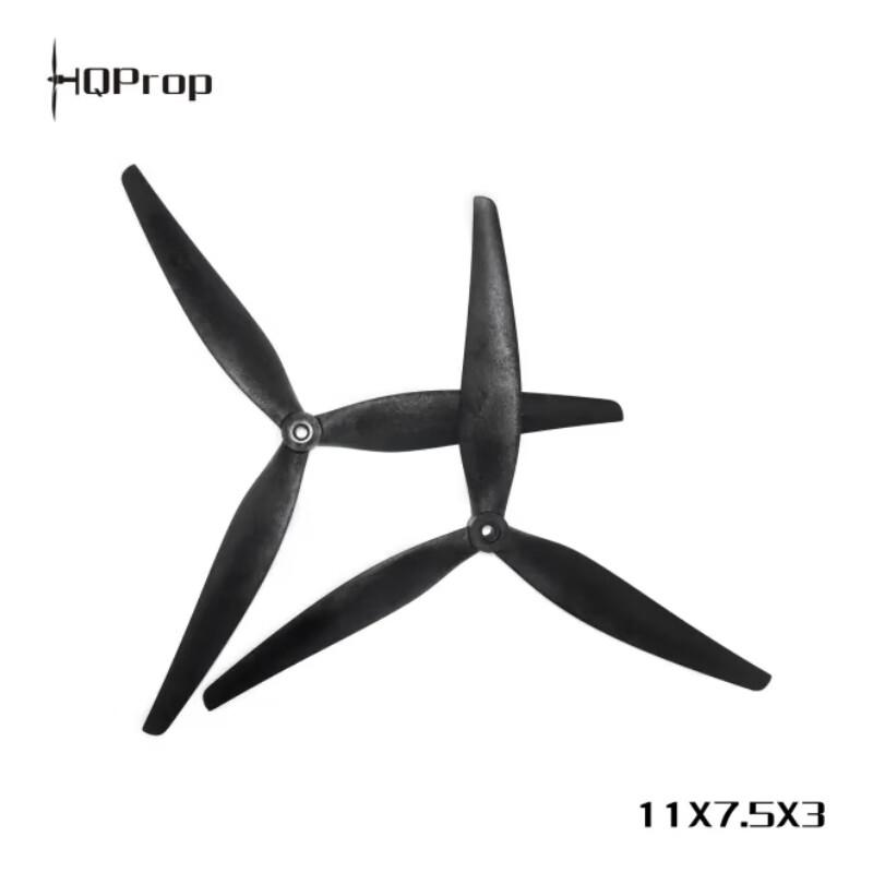 

HQPROP 11x7.5x3 Nylon Propellers for FPV Racing Drones (10 Pairs)