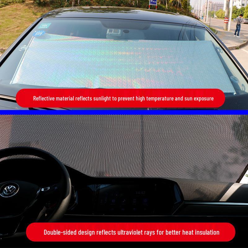 Automatic Car Window Sunshade: Heat Insulation & Sun Protection Retractable Curtain