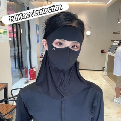 Unisex Outdoor Anti-UV Neck Scarf Full Face Ice Silk Sun Protection Mask Summer Riding 3D Breathable Eye Protection Face Mask