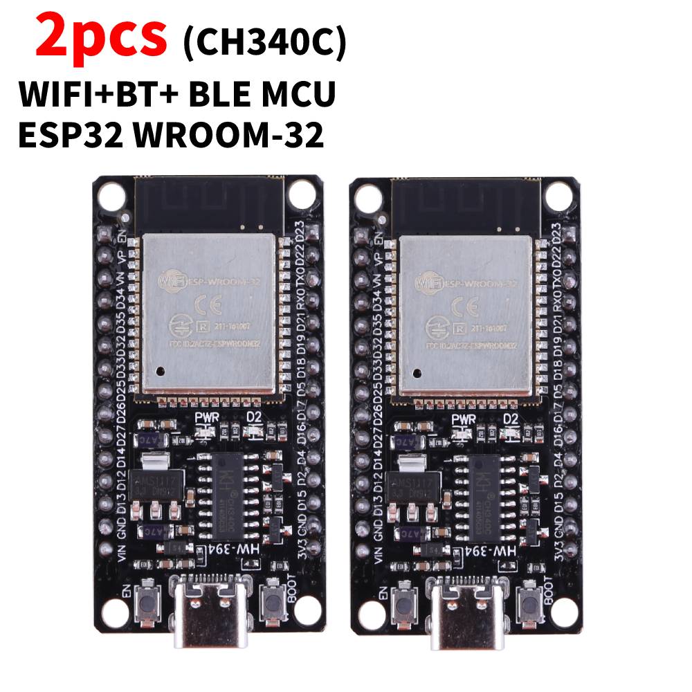 ESP32 WROOM-32 Development Board TYPE-C Micro USB WiFi+Bluetooth Ultra-Low Power Consumption SPI Flash 32Mbits Wireless Module