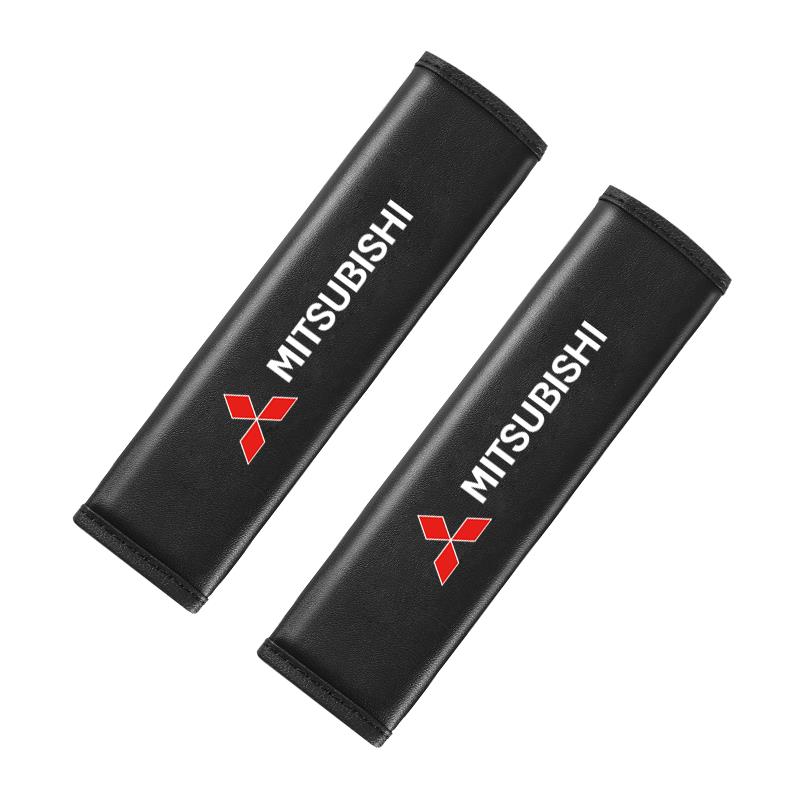 

2pcs Car Seat Belt Cover Leather Shoulder Pad Accessories For Mitsubishi L200 ASX Mirage Attrage Eclipse Cross Xpander Outlander