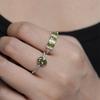Chic And Sophisticated Olive Green Adjustable Ring For Trendy Women's Fashion Accessories