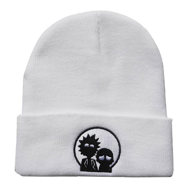 New cartoon European and American embroidered knitted hat, autumn and winter pullover hat, student woolen hat, cold weather hat, unisex student