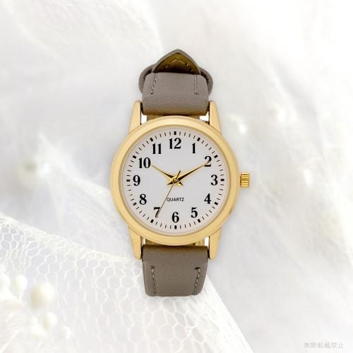 Fieldwork Women's Analog Watch with Leather Strap, Gray, Medium Salon Size, PP005-2