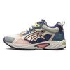 Asics Gel-100 Tr Synthetikleder Trendiger Colorblock Low-Top Lifestyle-Sneaker Unisex-Sneaker Blau Rosa 1203A212-101