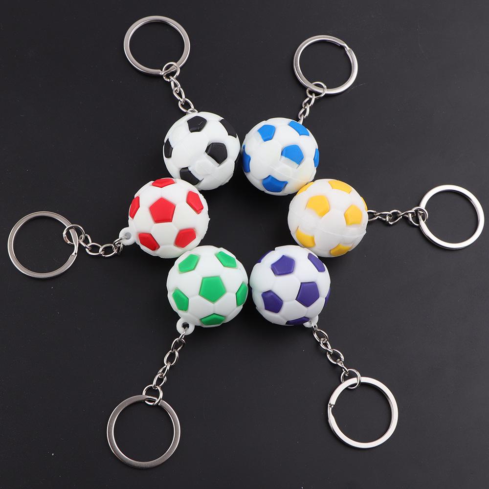 Mini Football Keychain Pendant: PVC Ornament & Souvenir for DIY European Championship/World Cup Matches