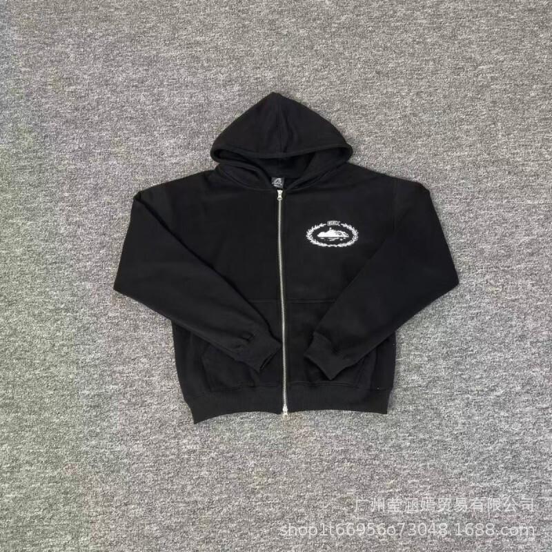 COR Unisex Freizeit Sport Sweatshirt & Reißverschluss Jogginghosen Set, Gerippter Saum